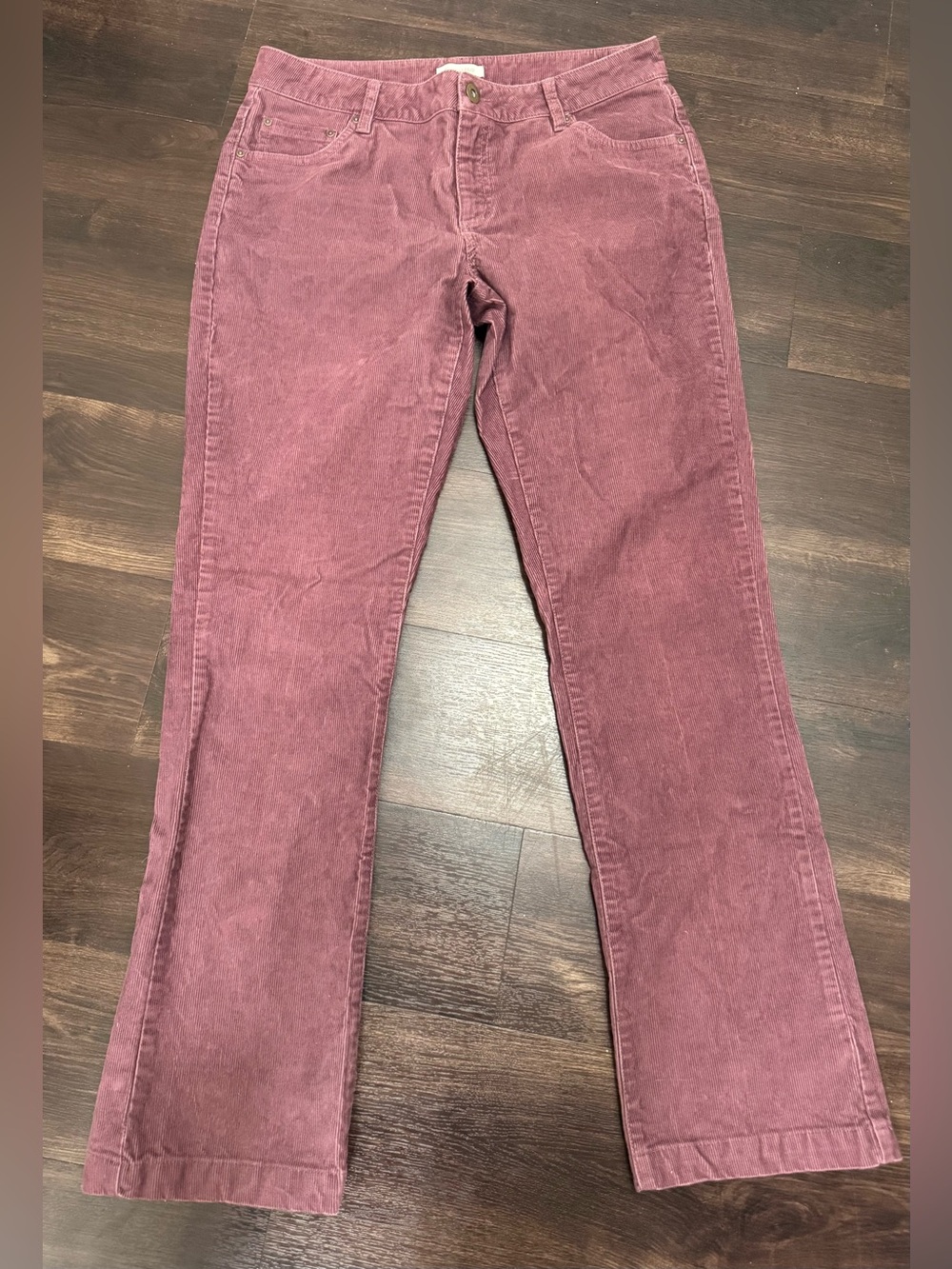 Vintage Vibe Garnet Hill Mauve Pink Corduroy Pants Size 10 Straight Leg Coquette